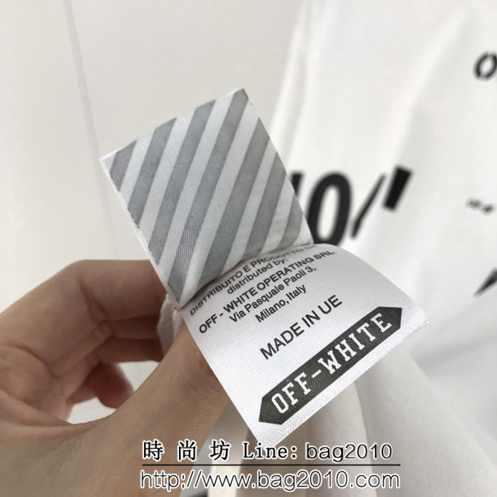 OFF-white19ss春夏新款 04支線系列 箭頭印花 精梳棉短袖 男女同款 ydi1457